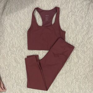 Girlfriend Collective Compressive Ribbed Leggings + Paloma Bra Set